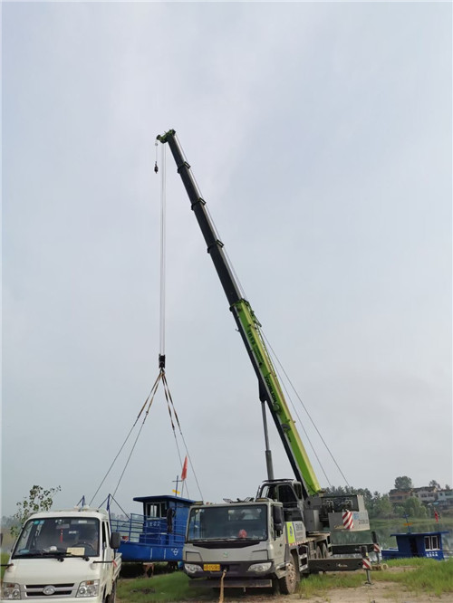 义乌市桥梁建设吊装案例